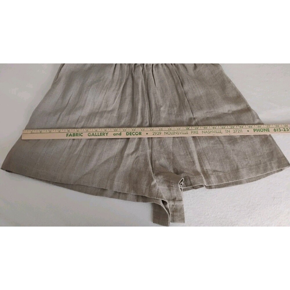 Mary Claret House Shorts In Natural Women's Flax Linen Sz XXL Tan EUC USA Made - Picture 12 of 15